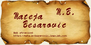 Mateja Besarović vizit kartica